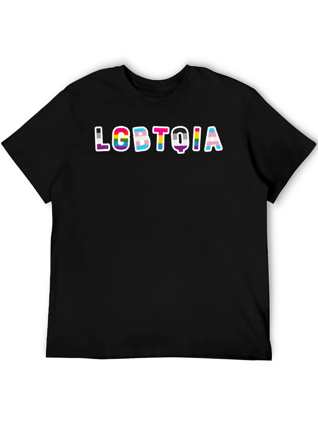 LGBTQIA Pride Graphic Black T-Shirt