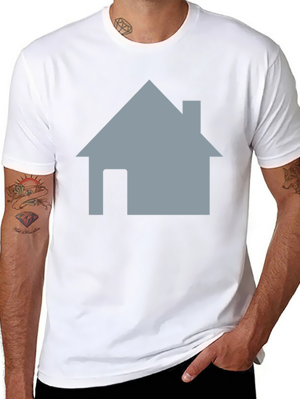 Home Icon Black T-Shirt - Casual Style