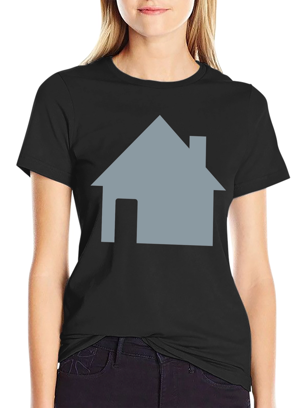 Home Icon Black T-Shirt - Casual Style