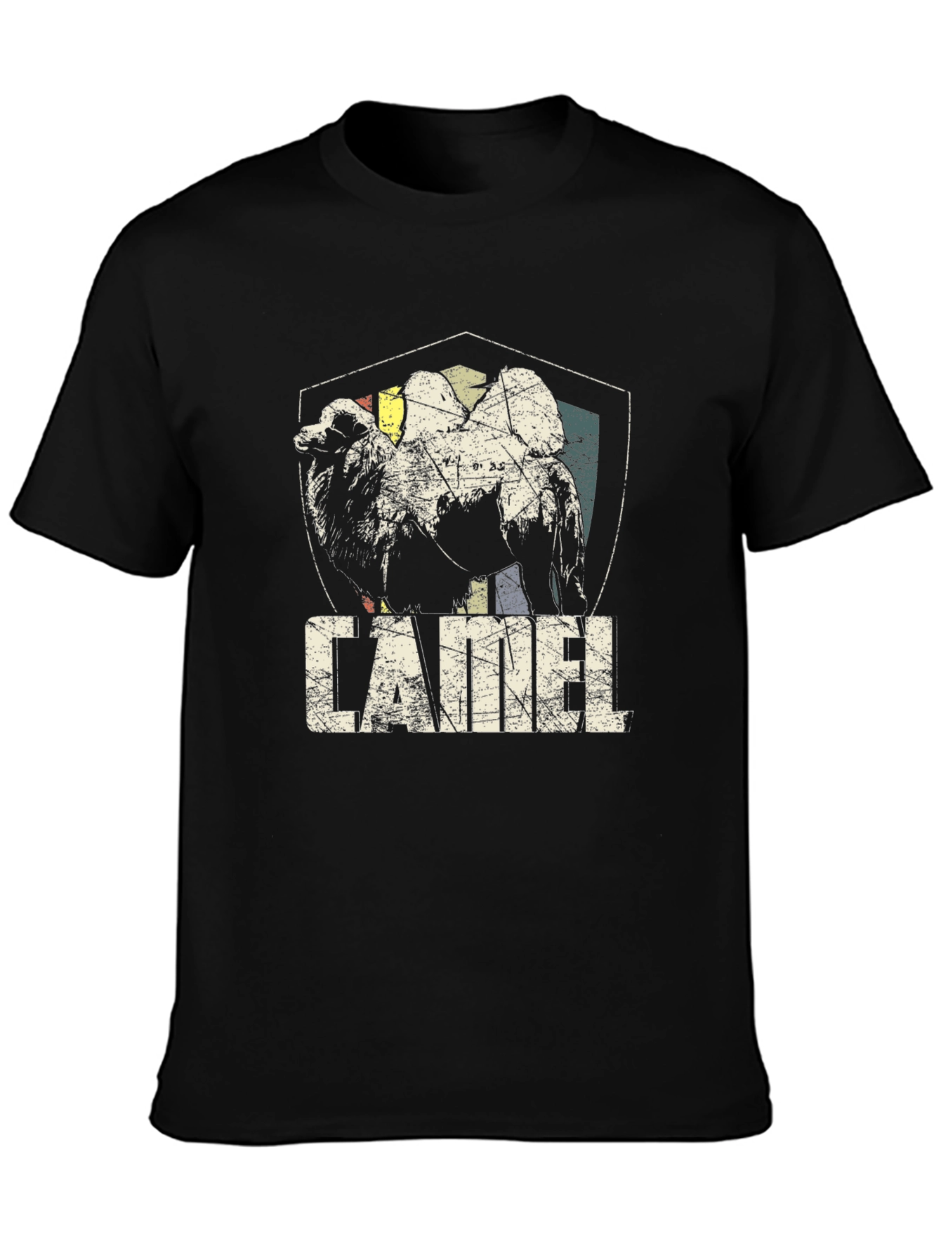 Vintage Camel Graphic Print Tee - Mens Black T-Shirt