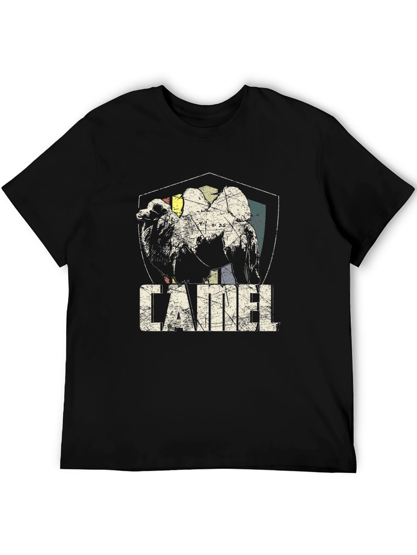 Vintage Camel Graphic Print Tee - Mens Black T-Shirt