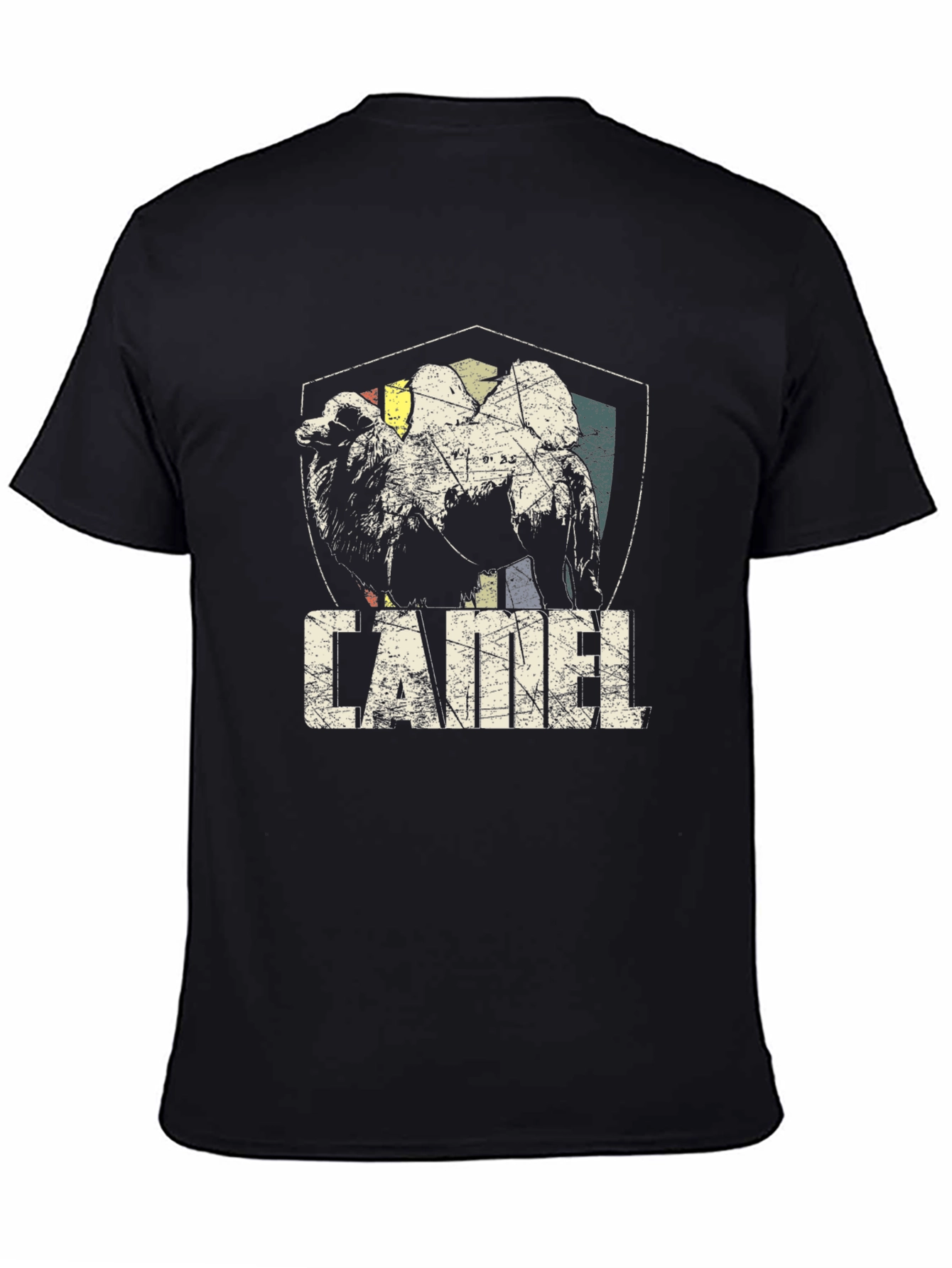 Vintage Camel Graphic Print Tee - Mens Black T-Shirt