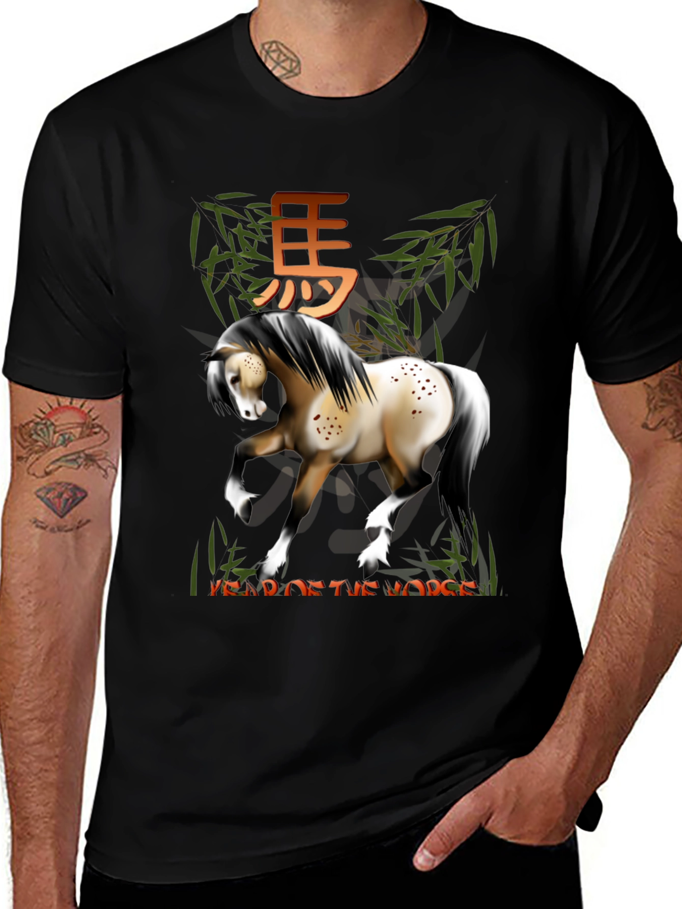 Year of the Horse Graphic Tee - Black