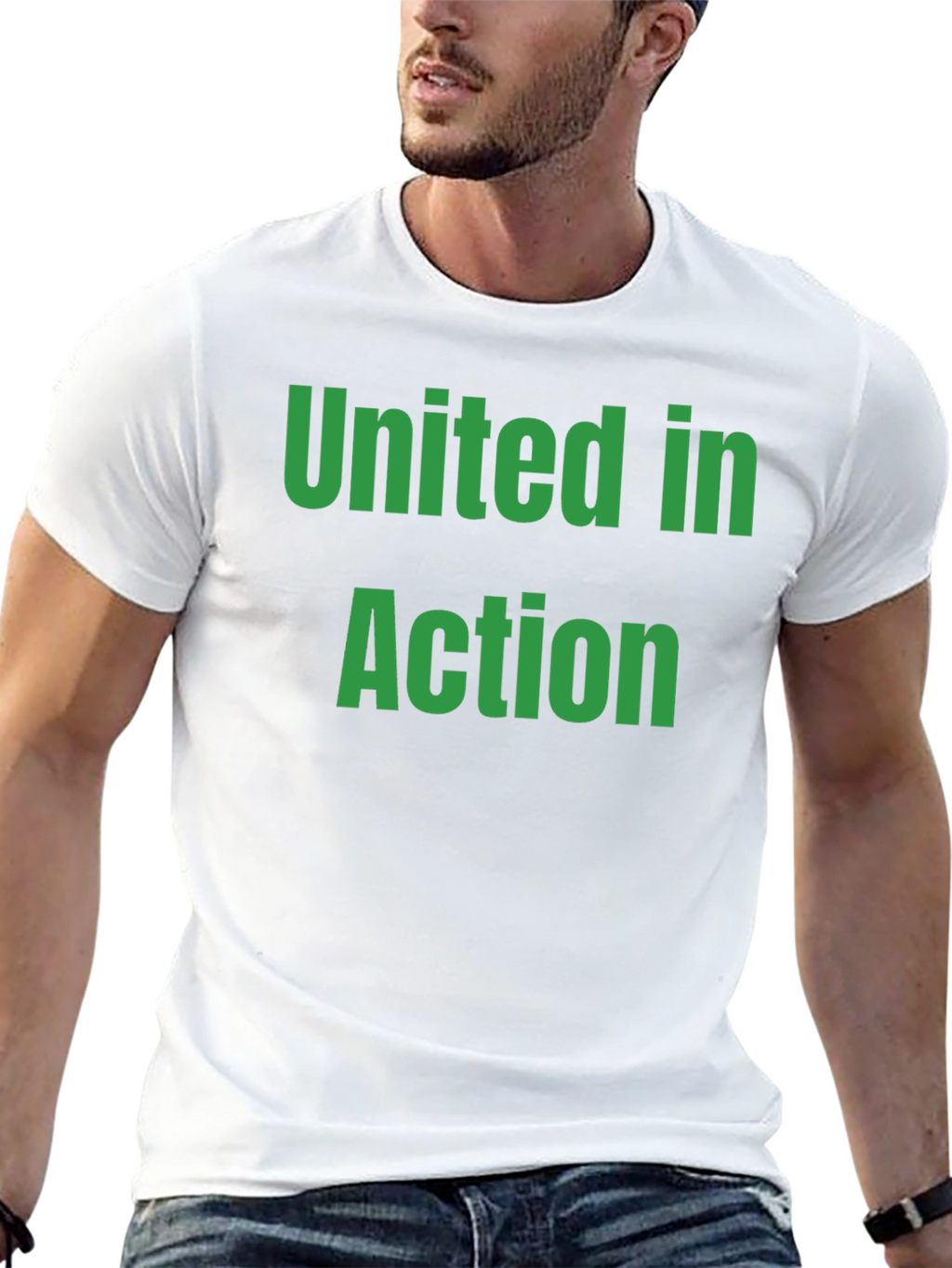 United in Action Black Crew Neck T-Shirt