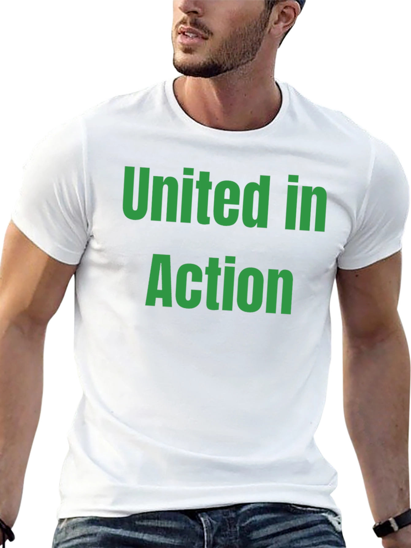 United in Action Black Crew Neck T-Shirt