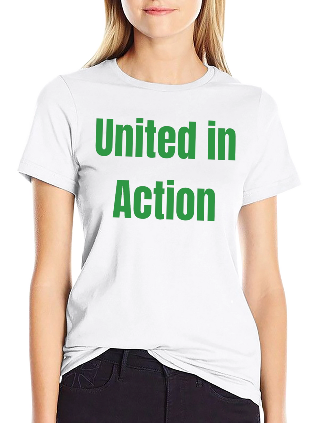 United in Action Black Crew Neck T-Shirt