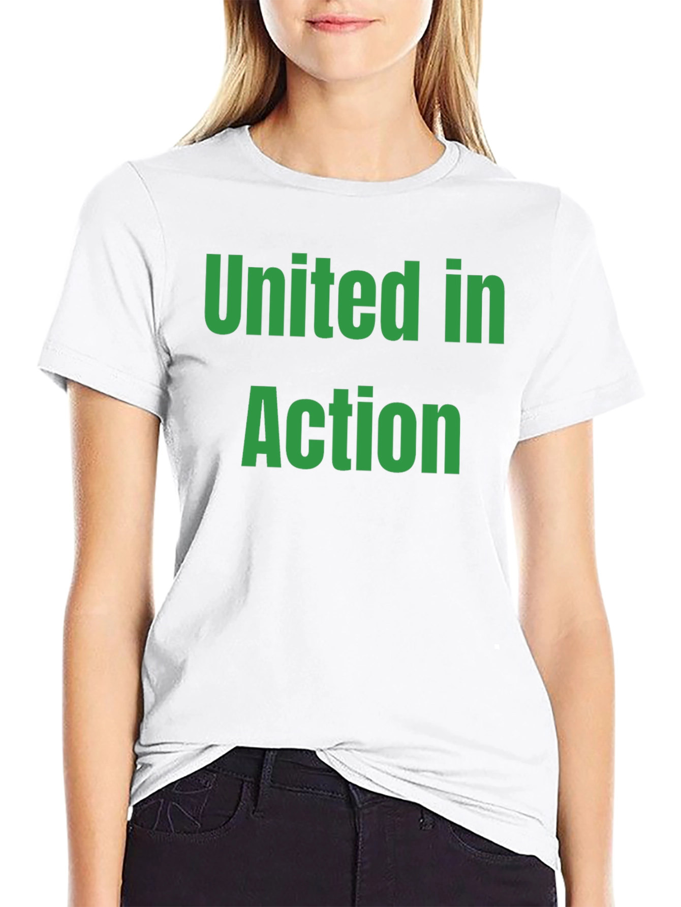 United in Action Black Crew Neck T-Shirt