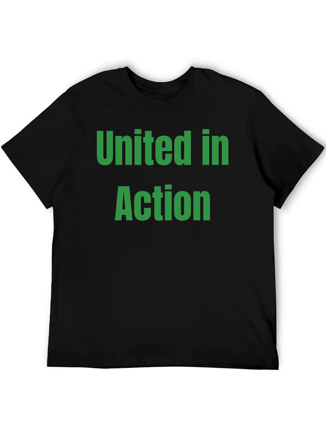 United in Action Black Crew Neck T-Shirt