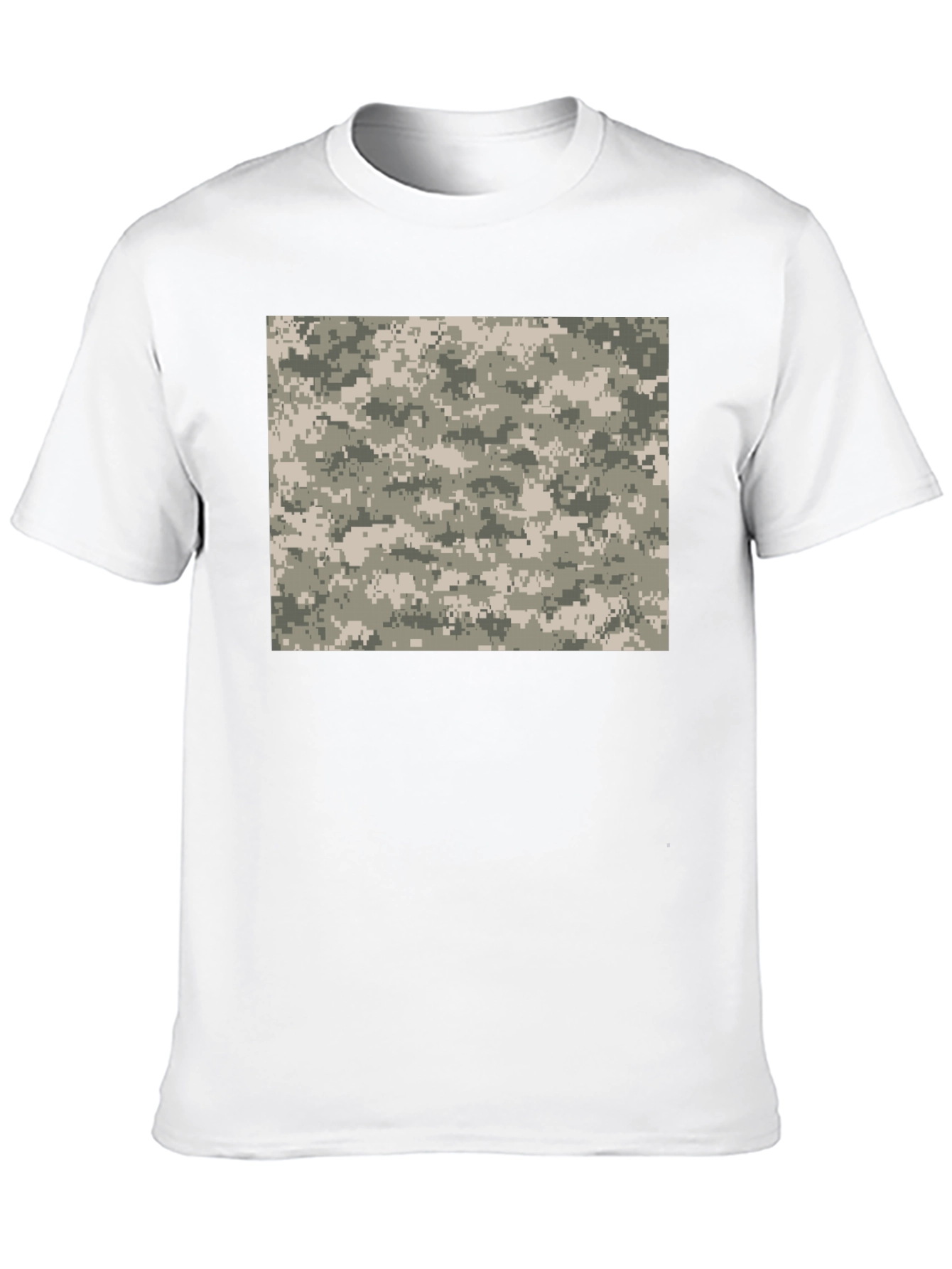 Digital Camo Print Black T-Shirt