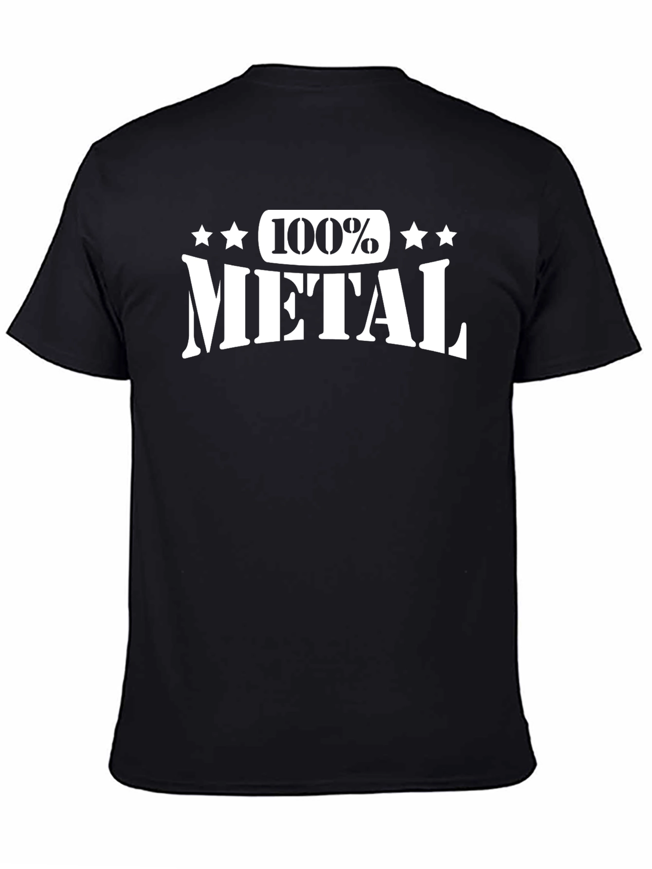100% Metal Black Graphic T-Shirt