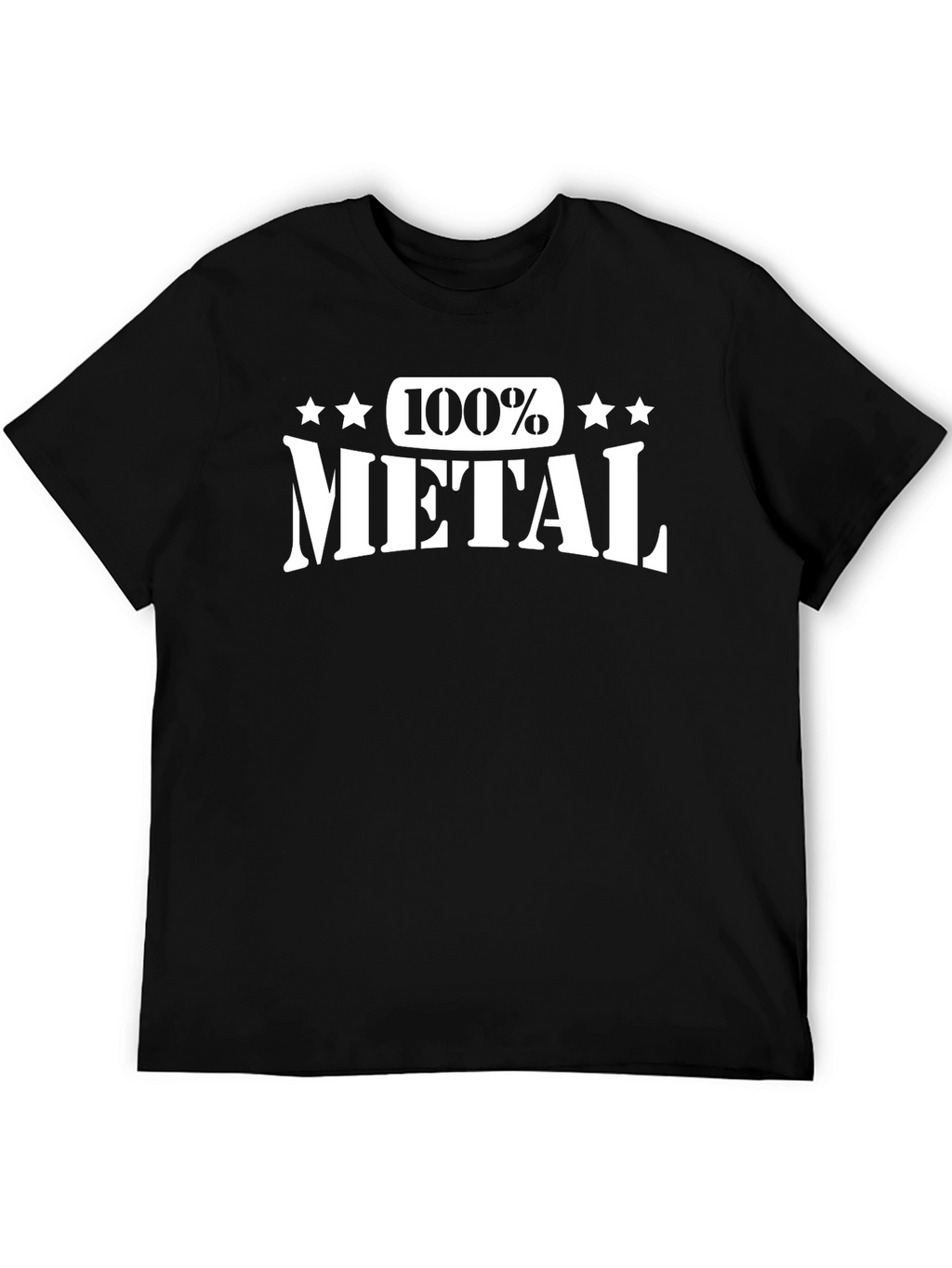 100% Metal Black Graphic T-Shirt