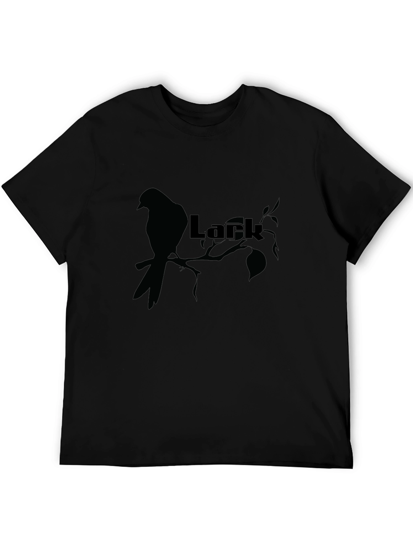 Lark Bird Silhouette Graphic Tee - Black