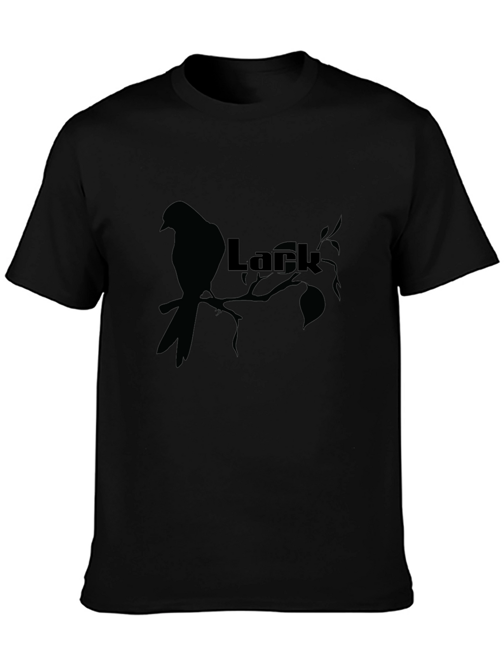 Lark Bird Silhouette Graphic Tee - Black