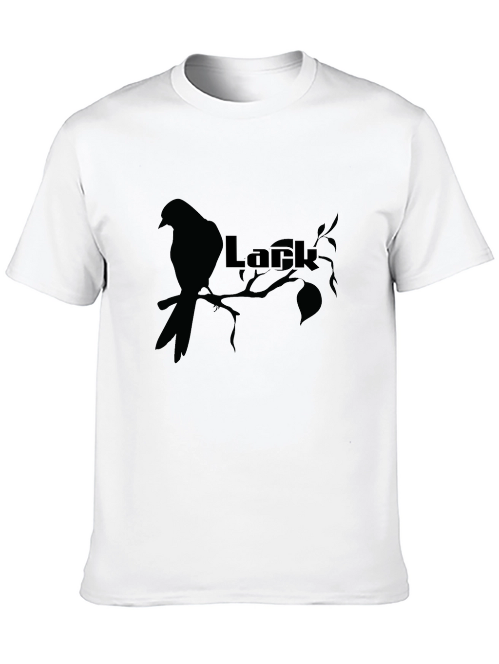 Lark Bird Silhouette Graphic Tee - Black