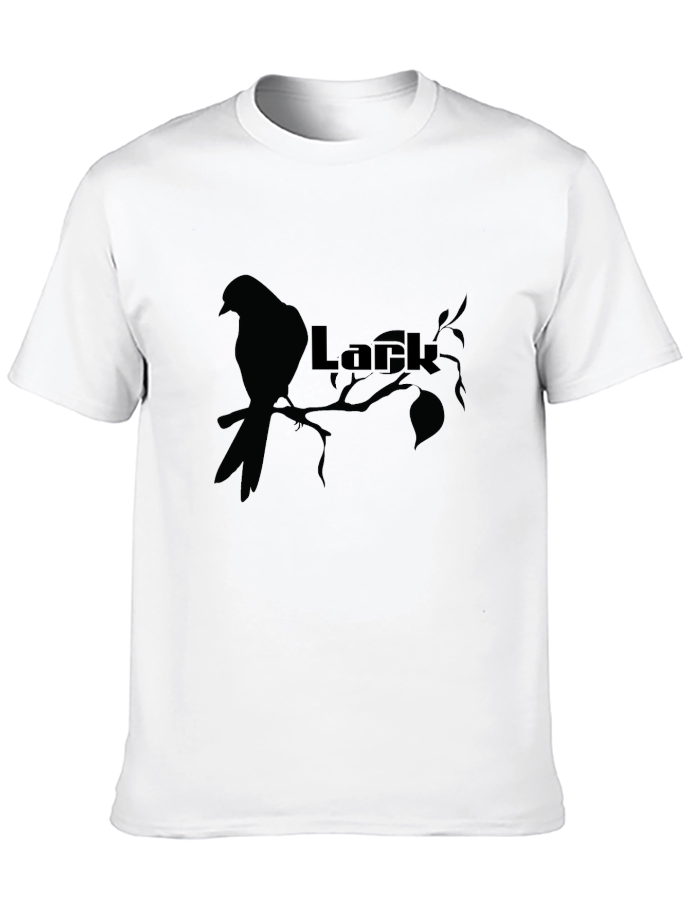 Lark Bird Silhouette Graphic Tee - Black