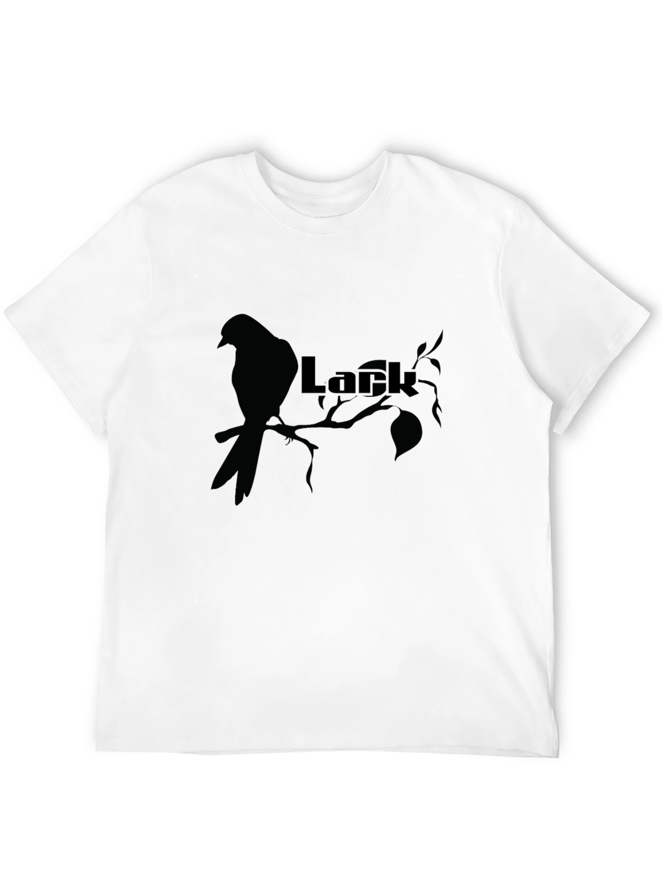 Lark Bird Silhouette Graphic Tee - Black