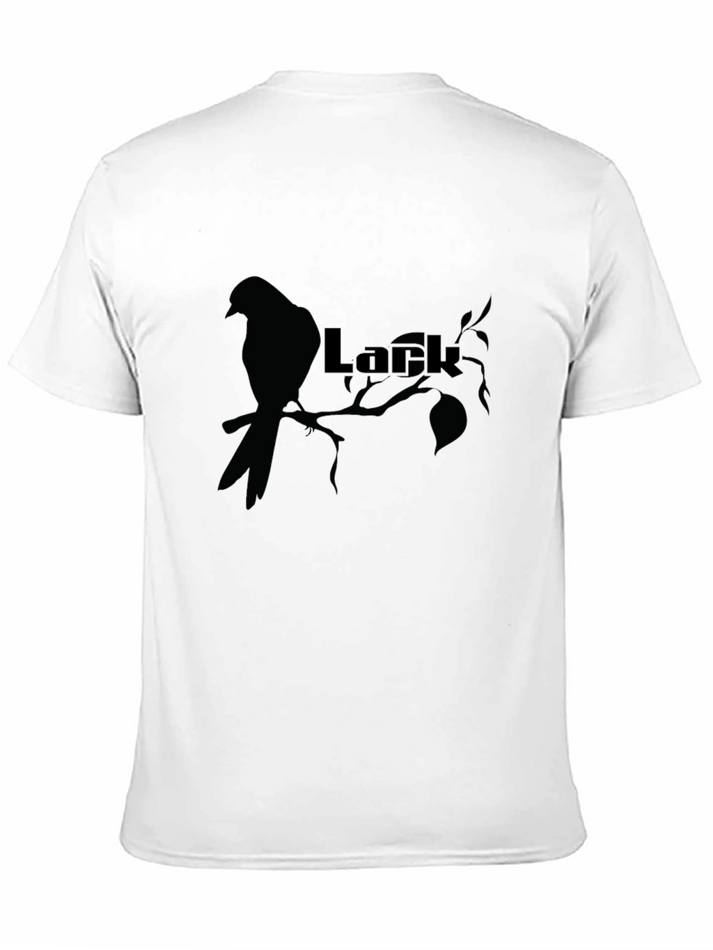 Lark Bird Silhouette Graphic Tee - Black