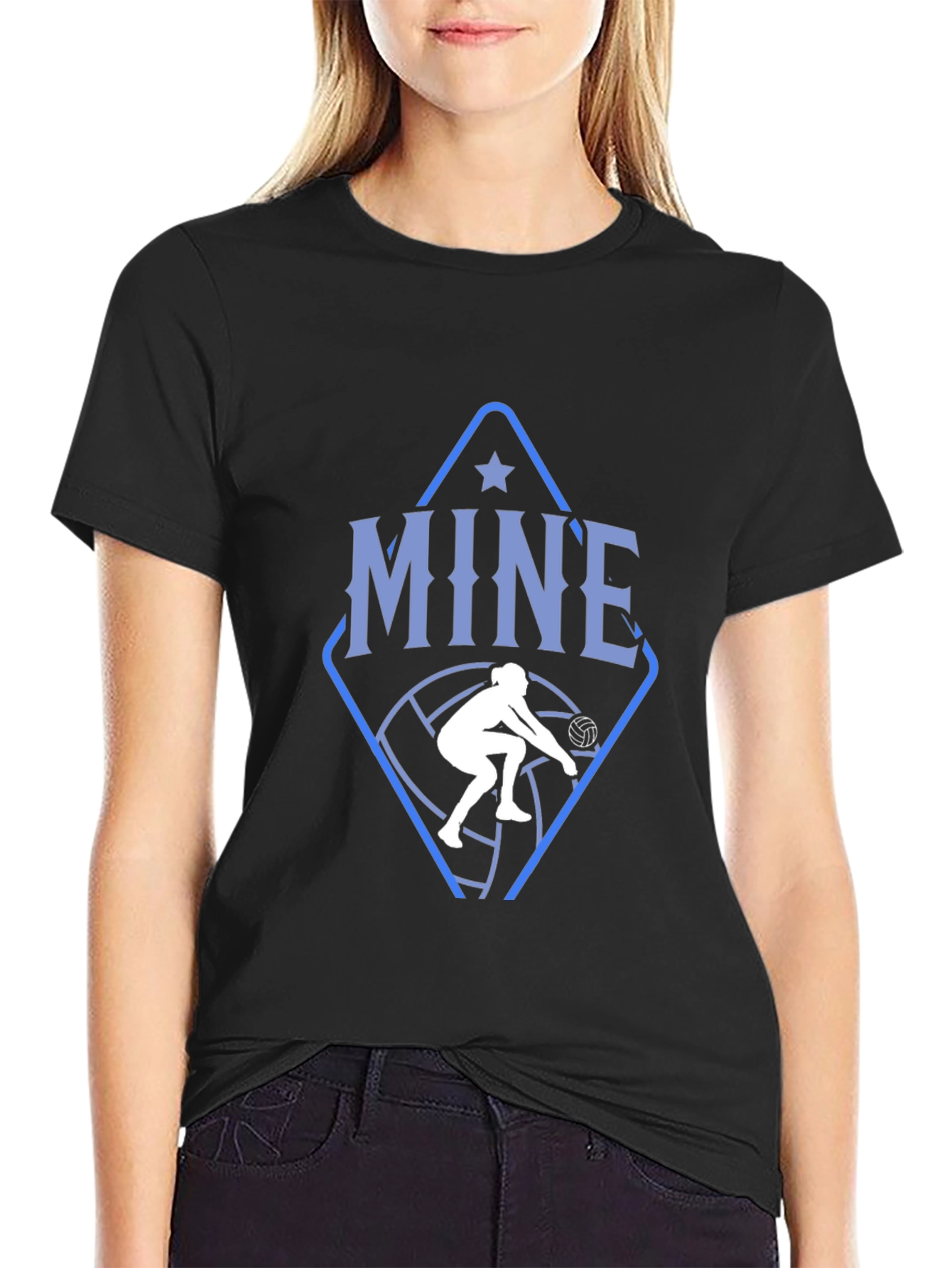Volleyball T-Shirt: Mine Volleyball Player Design