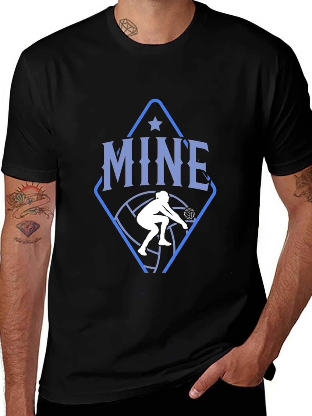 Volleyball T-Shirt: Mine Volleyball Player Design