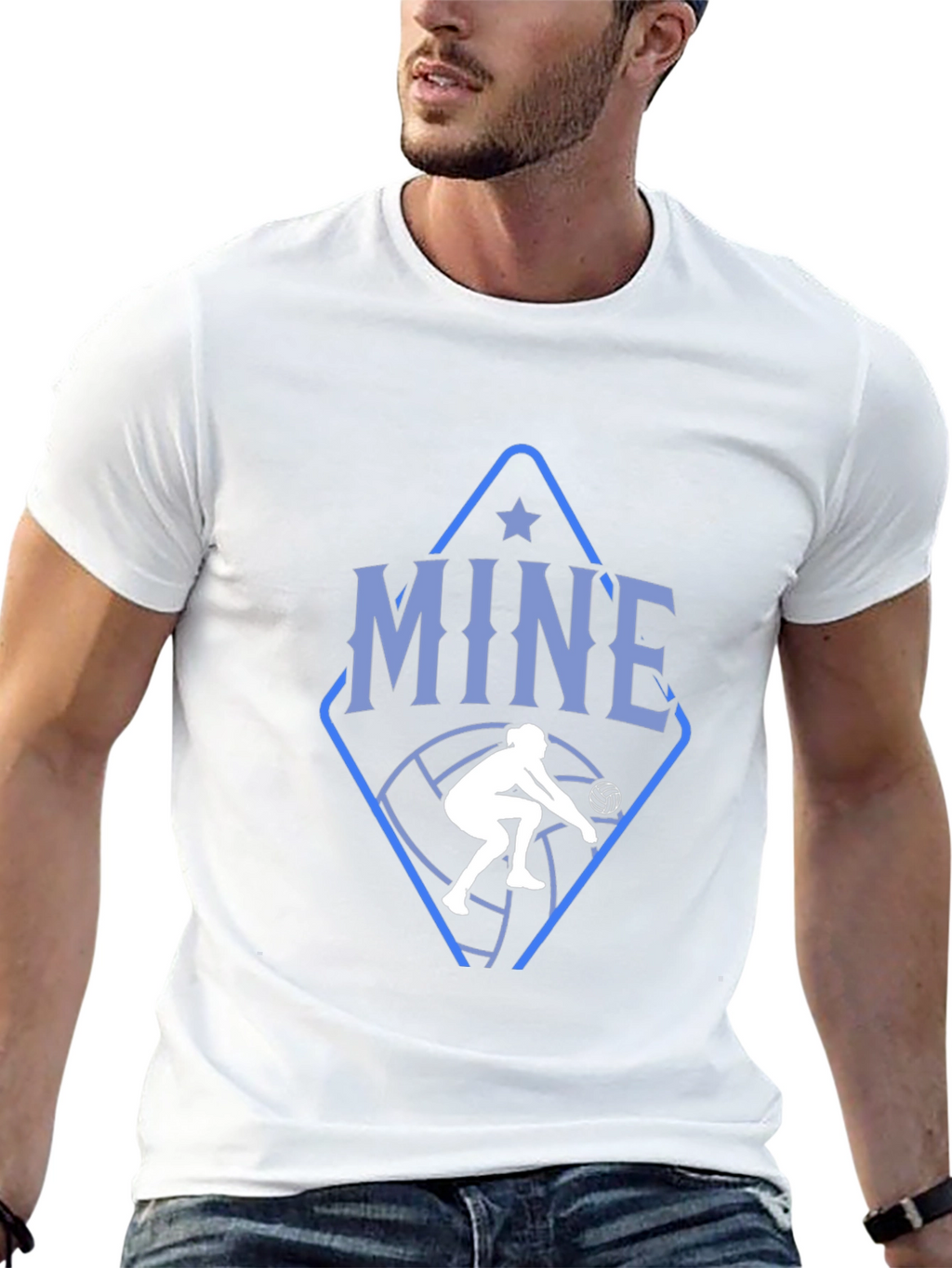 Volleyball T-Shirt: Mine Volleyball Player Design