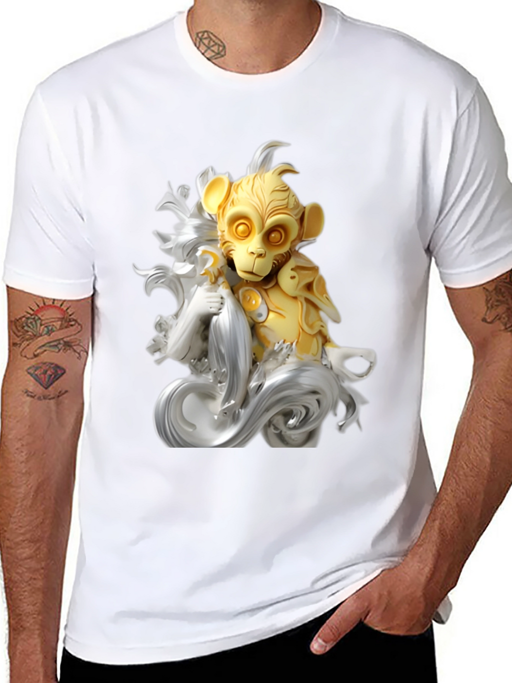 Monkey King Graphic Tee - Unique Art Design