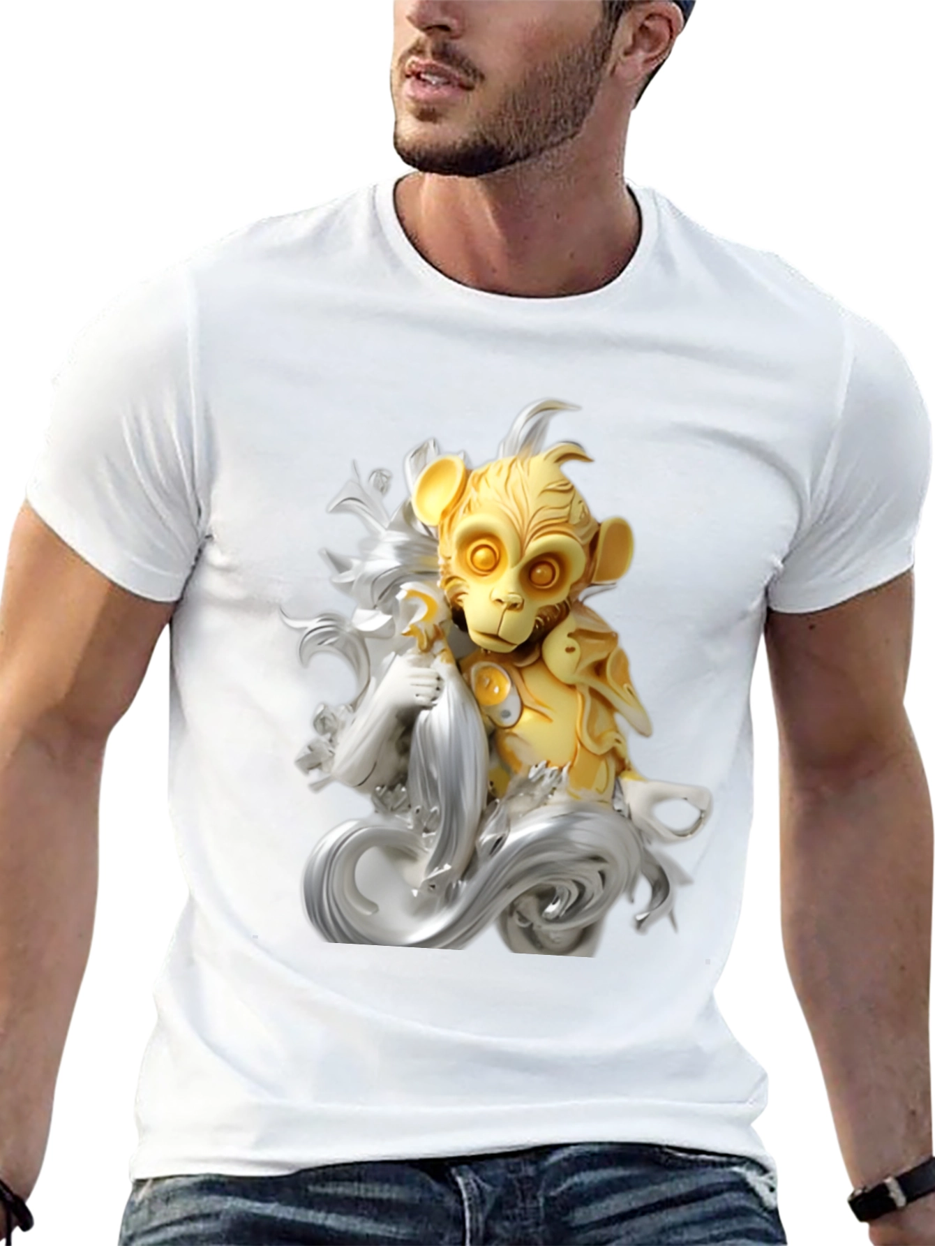 Monkey King Graphic Tee - Unique Art Design