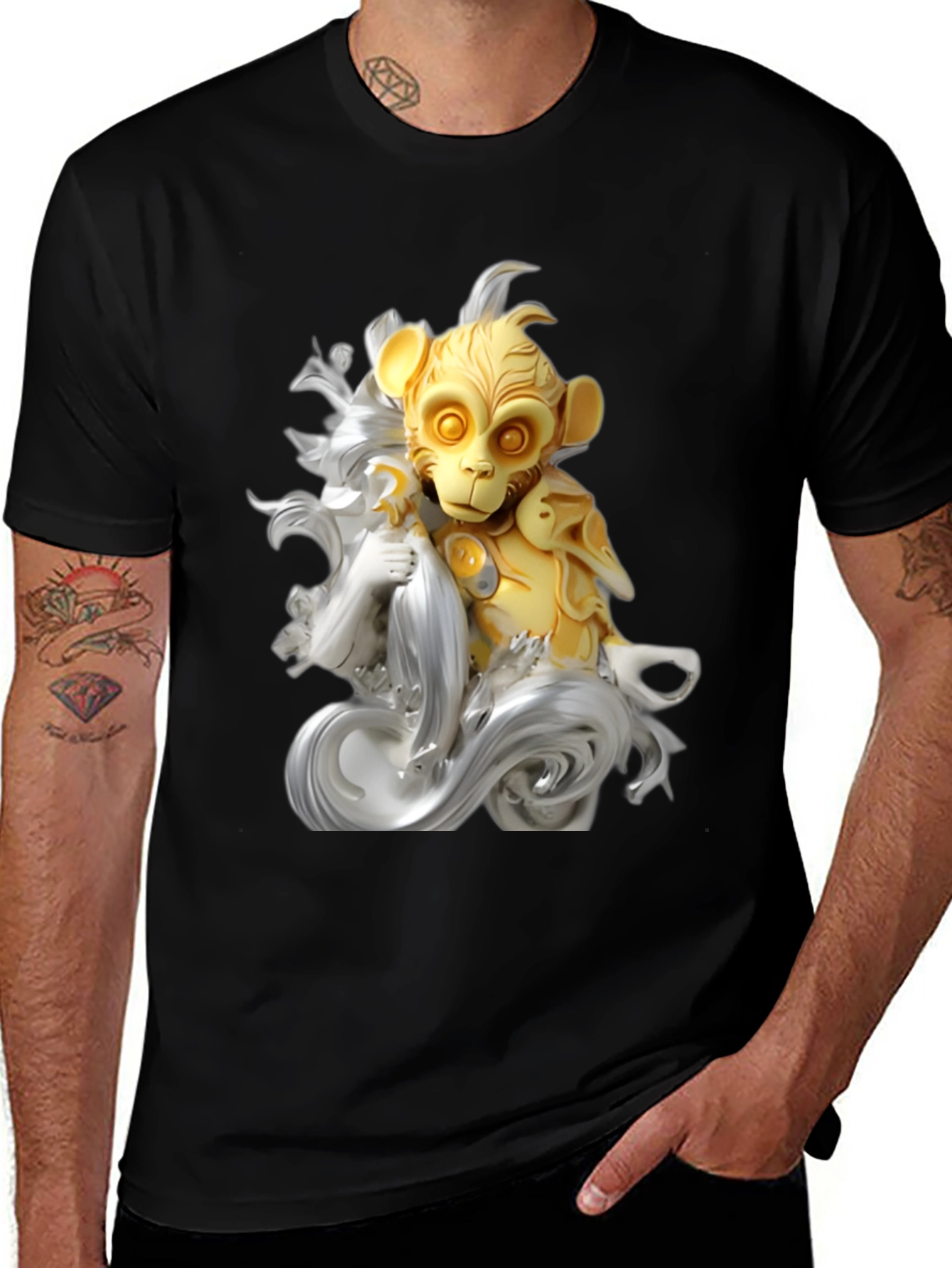 Monkey King Graphic Tee - Unique Art Design