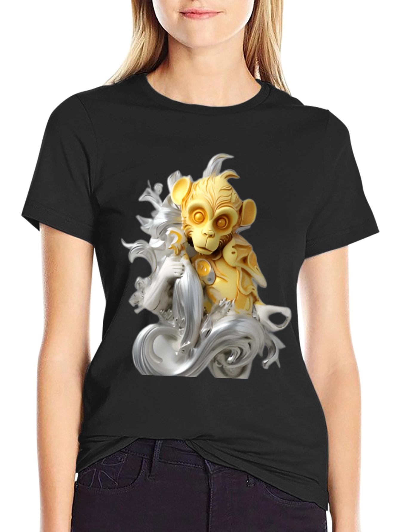 Monkey King Graphic Tee - Unique Art Design