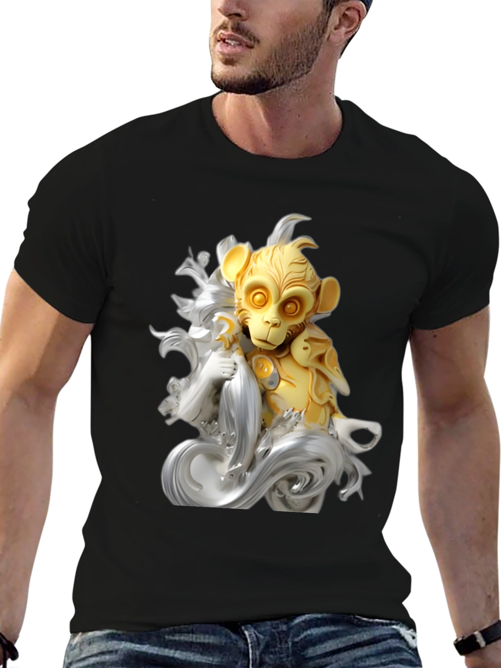 Monkey King Graphic Tee - Unique Art Design