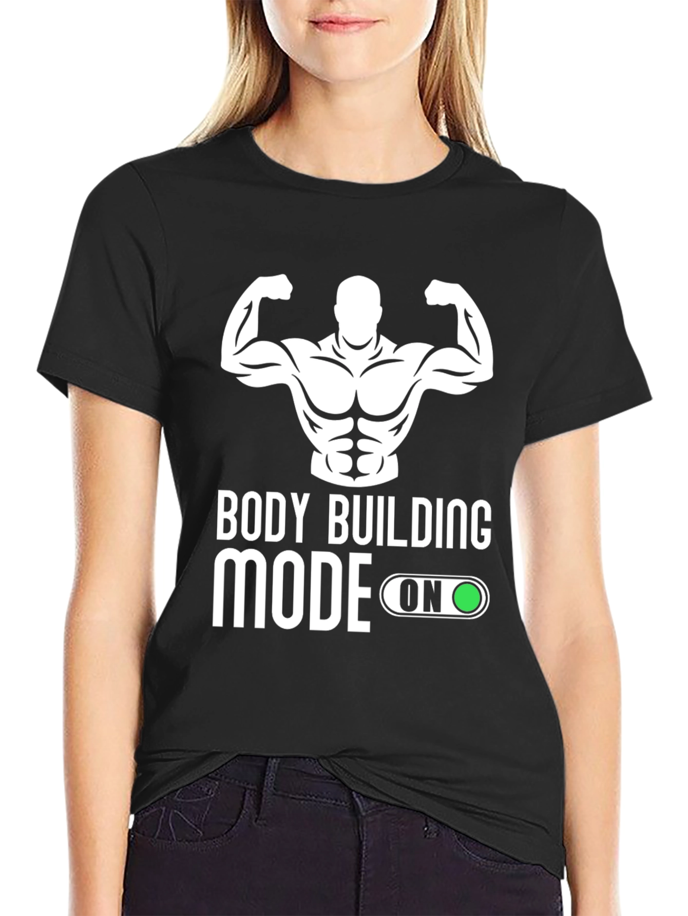Bodybuilding Mode On T-Shirt - Gym Fitness Apparel