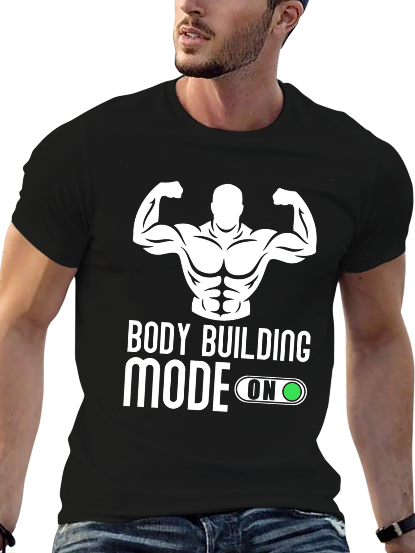 Bodybuilding Mode On T-Shirt - Gym Fitness Apparel