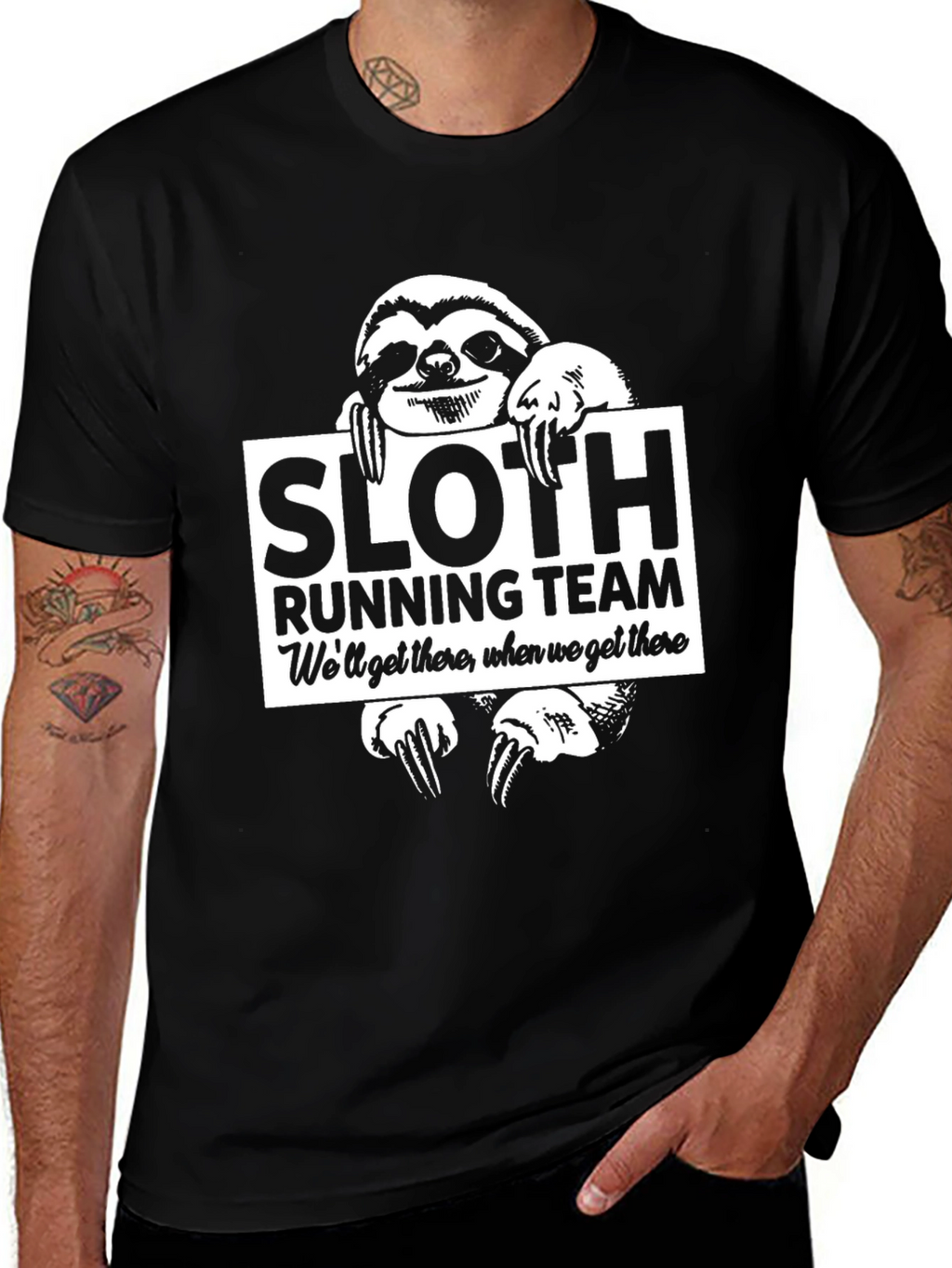 Sloth Running Team T-Shirt - Funny & Relaxed