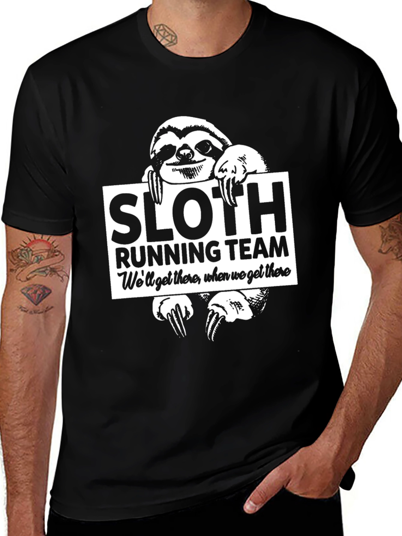 Sloth Running Team T-Shirt - Funny & Relaxed