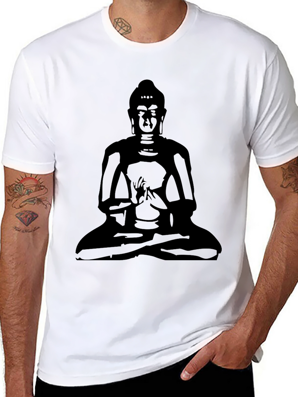 Buddha Graphic Tee - Mens Black T-Shirt
