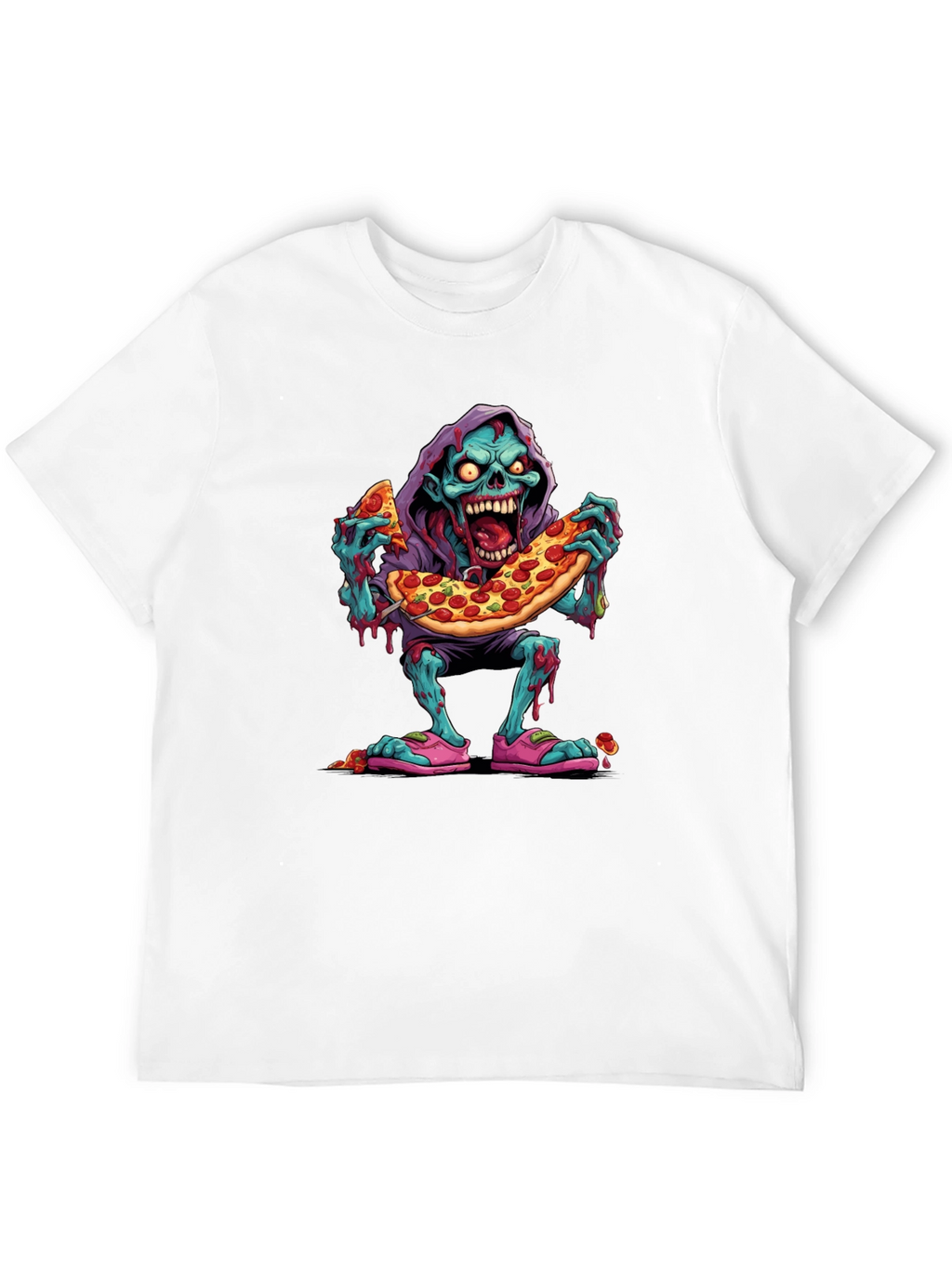 Zombie Pizza Lover Graphic Tee