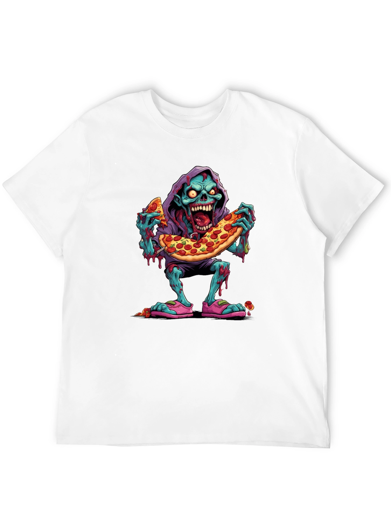 Zombie Pizza Lover Graphic Tee