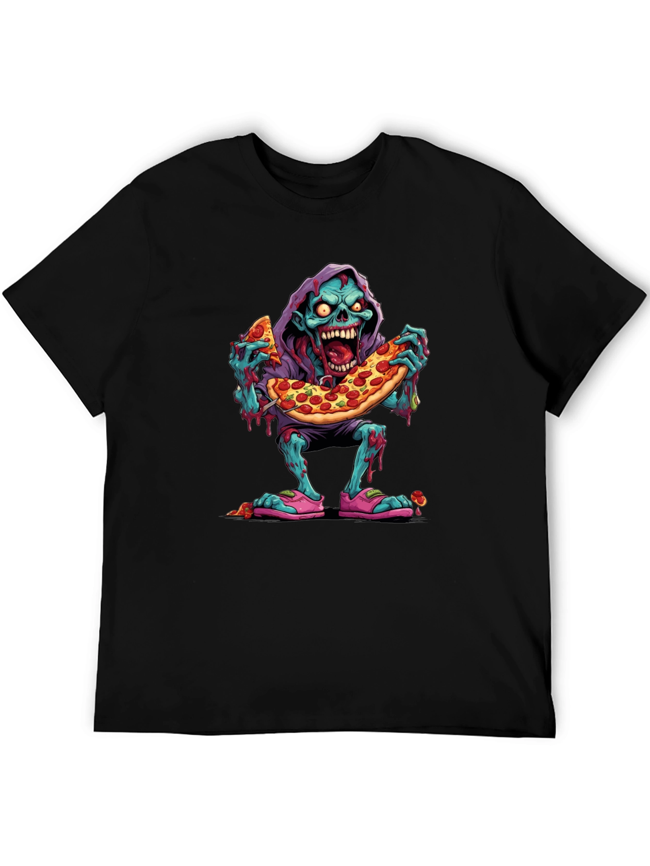 Zombie Pizza Lover Graphic Tee