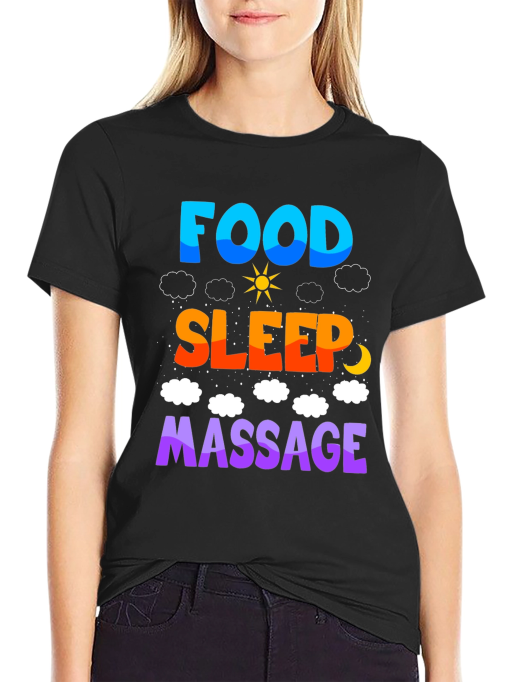Food Sleep Massage T-Shirt Relaxation Tee