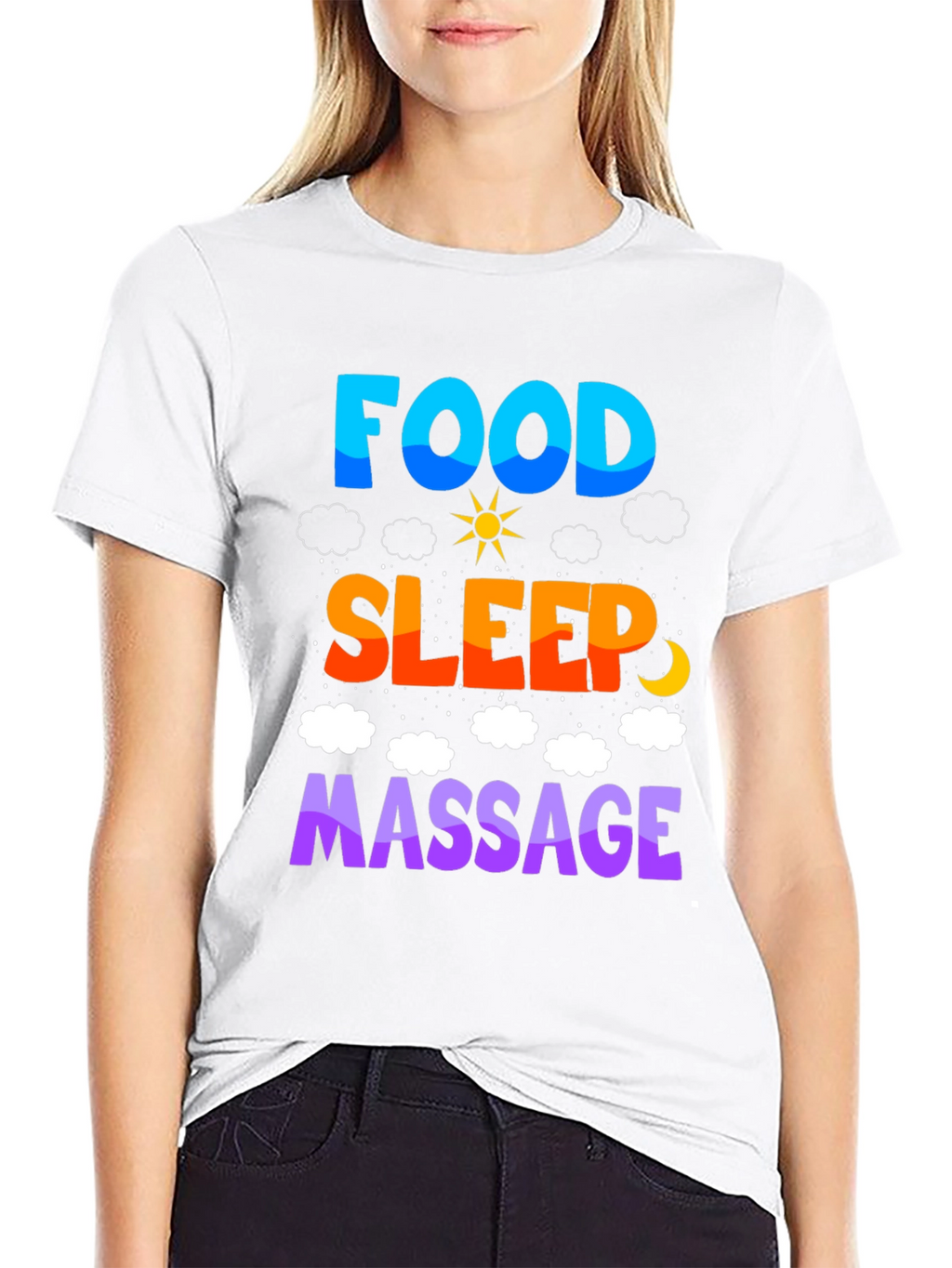 Food Sleep Massage T-Shirt Relaxation Tee