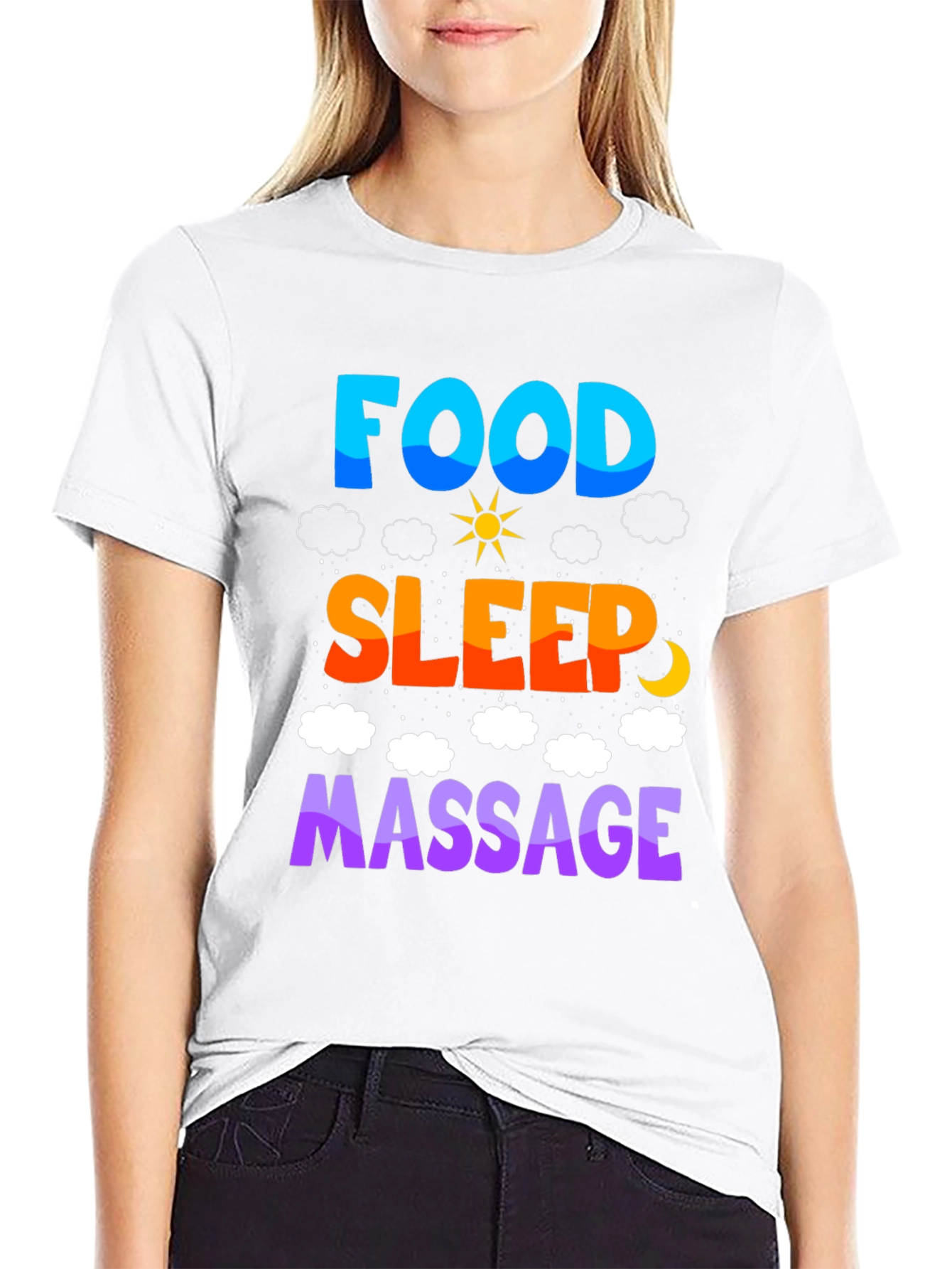 Food Sleep Massage T-Shirt Relaxation Tee