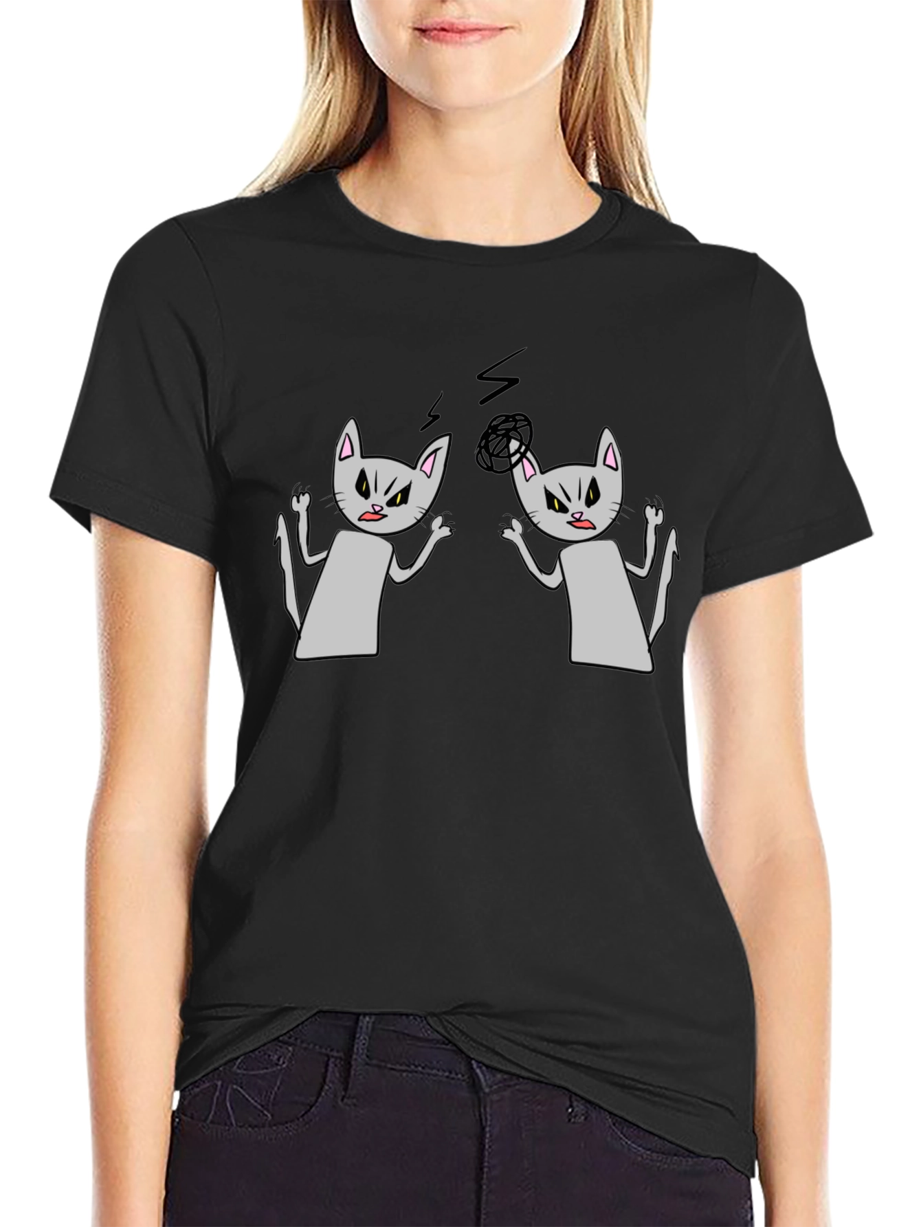 Angry Cats T-Shirt - Funny Graphic Tee