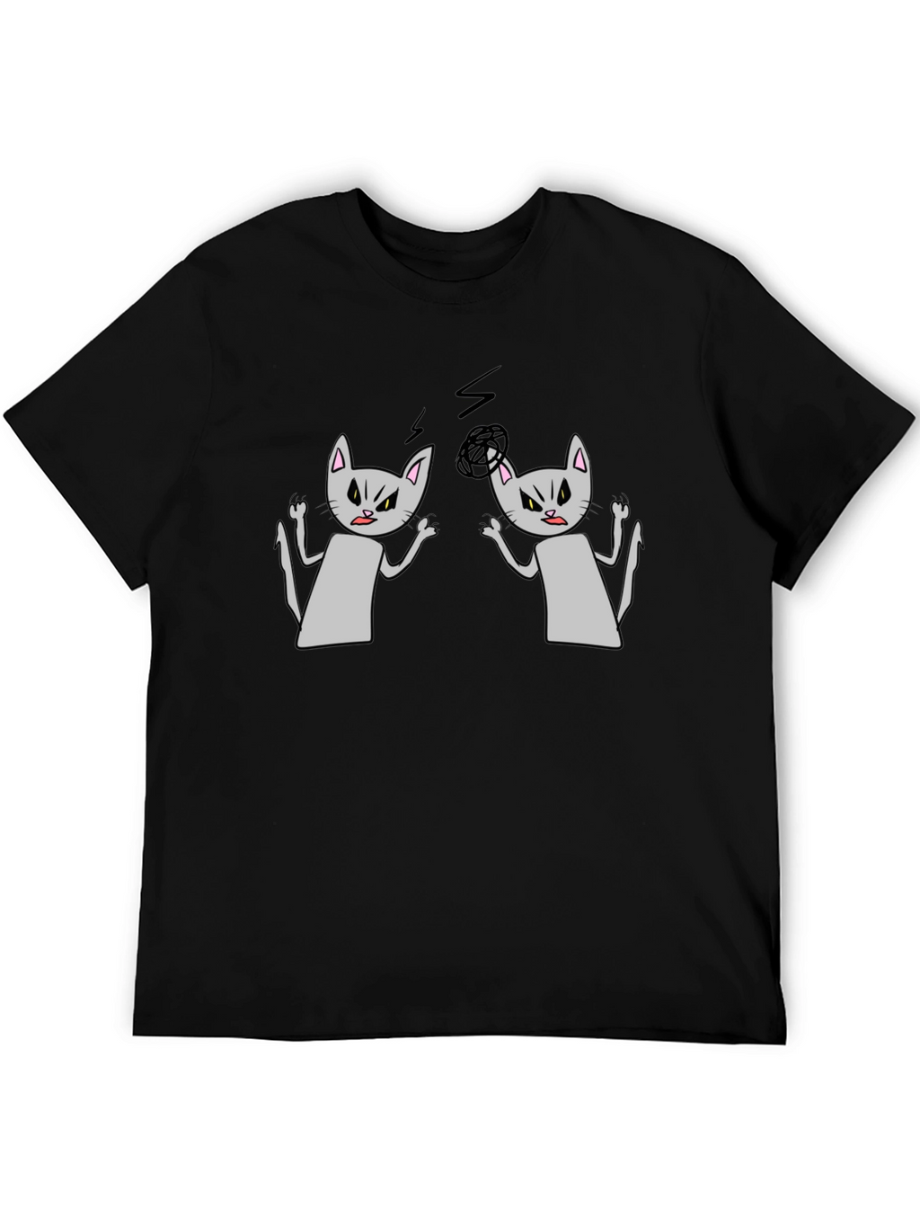 Angry Cats T-Shirt - Funny Graphic Tee