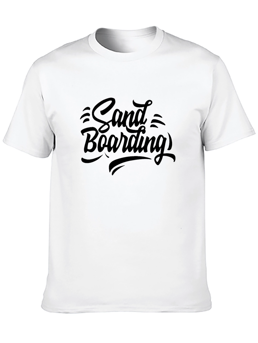 Sand Boarding Graphic Tee - Black Cotton T-Shirt