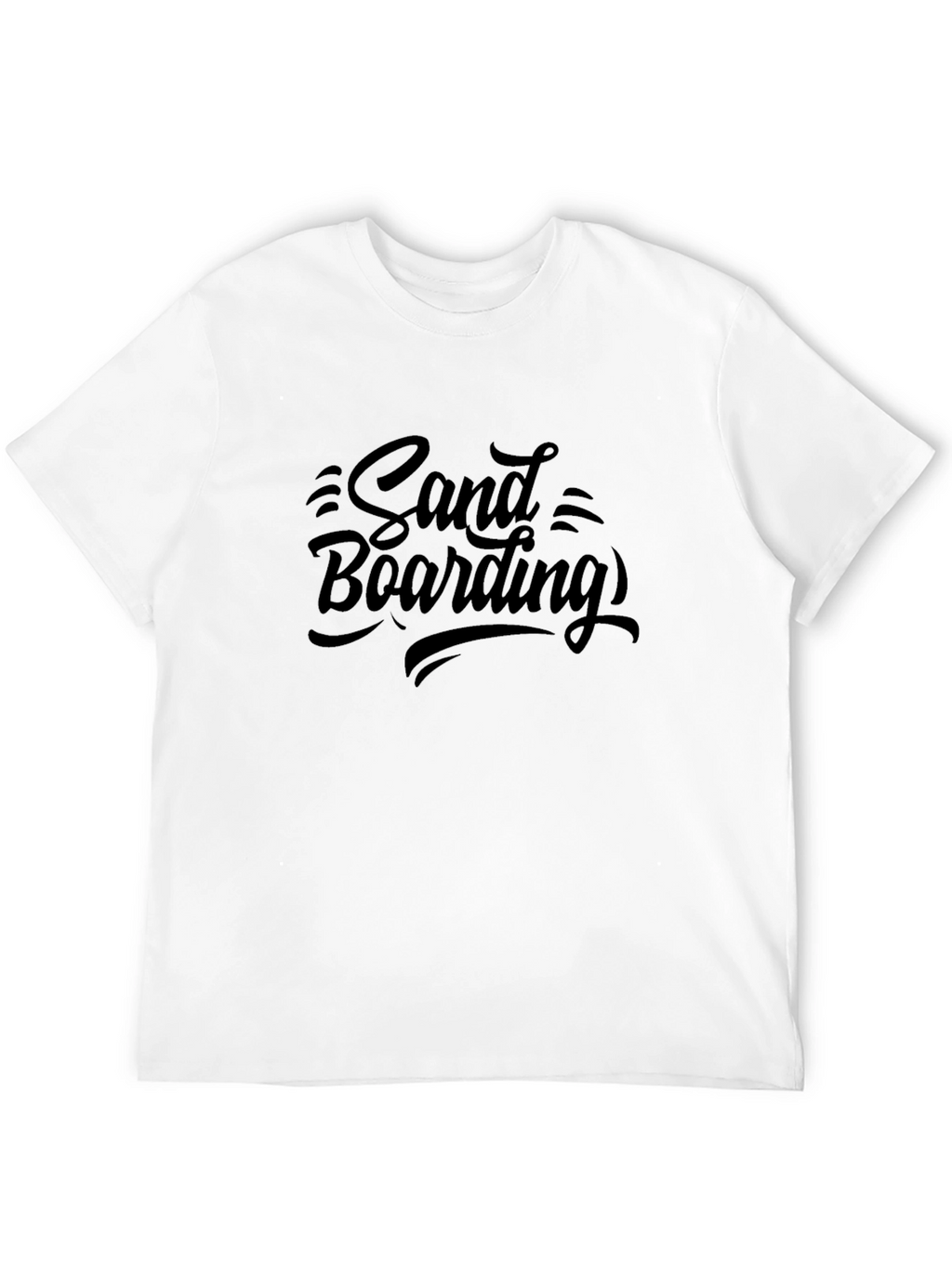 Sand Boarding Graphic Tee - Black Cotton T-Shirt