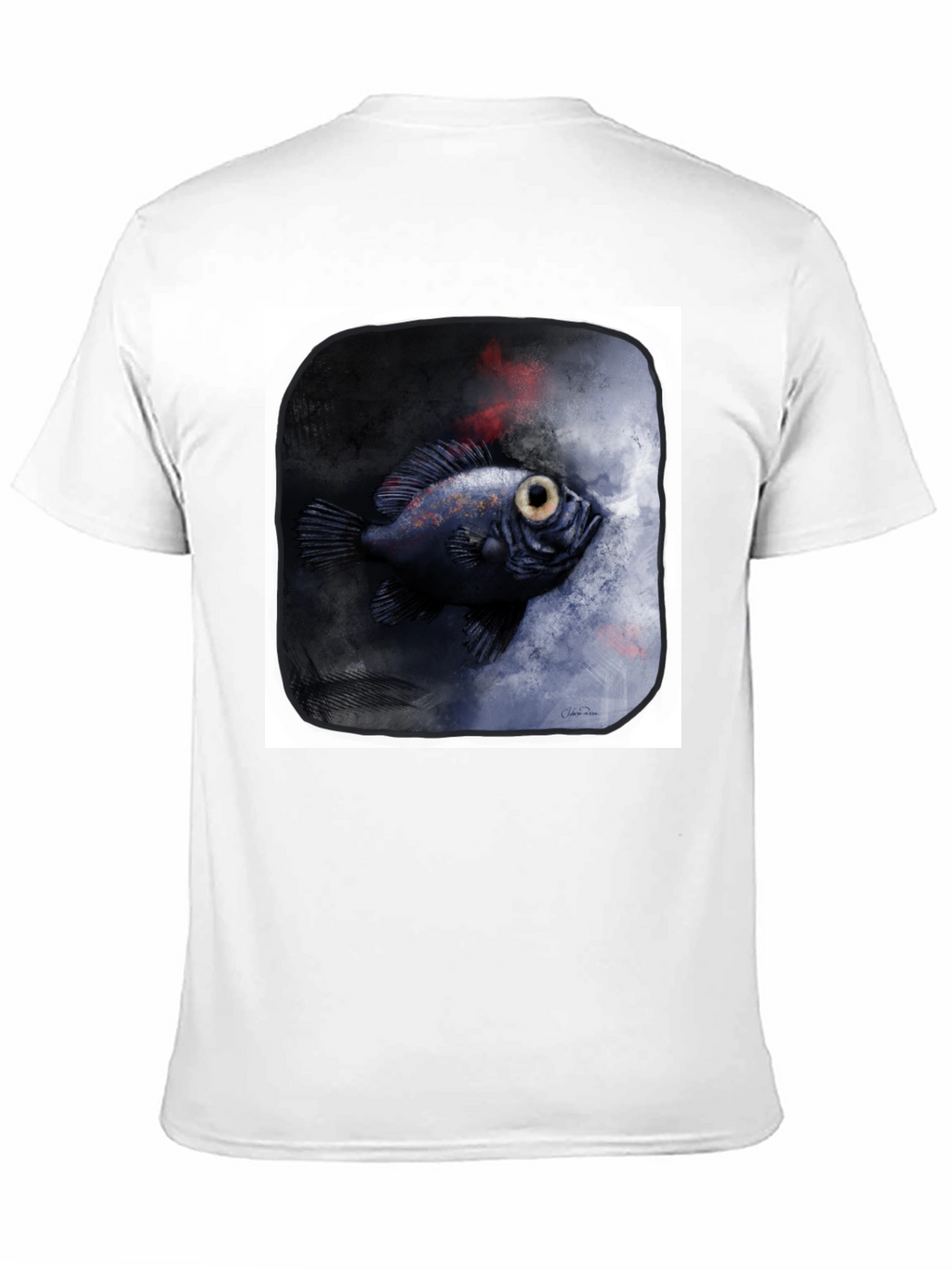 Unique Fish Graphic Black T-Shirt
