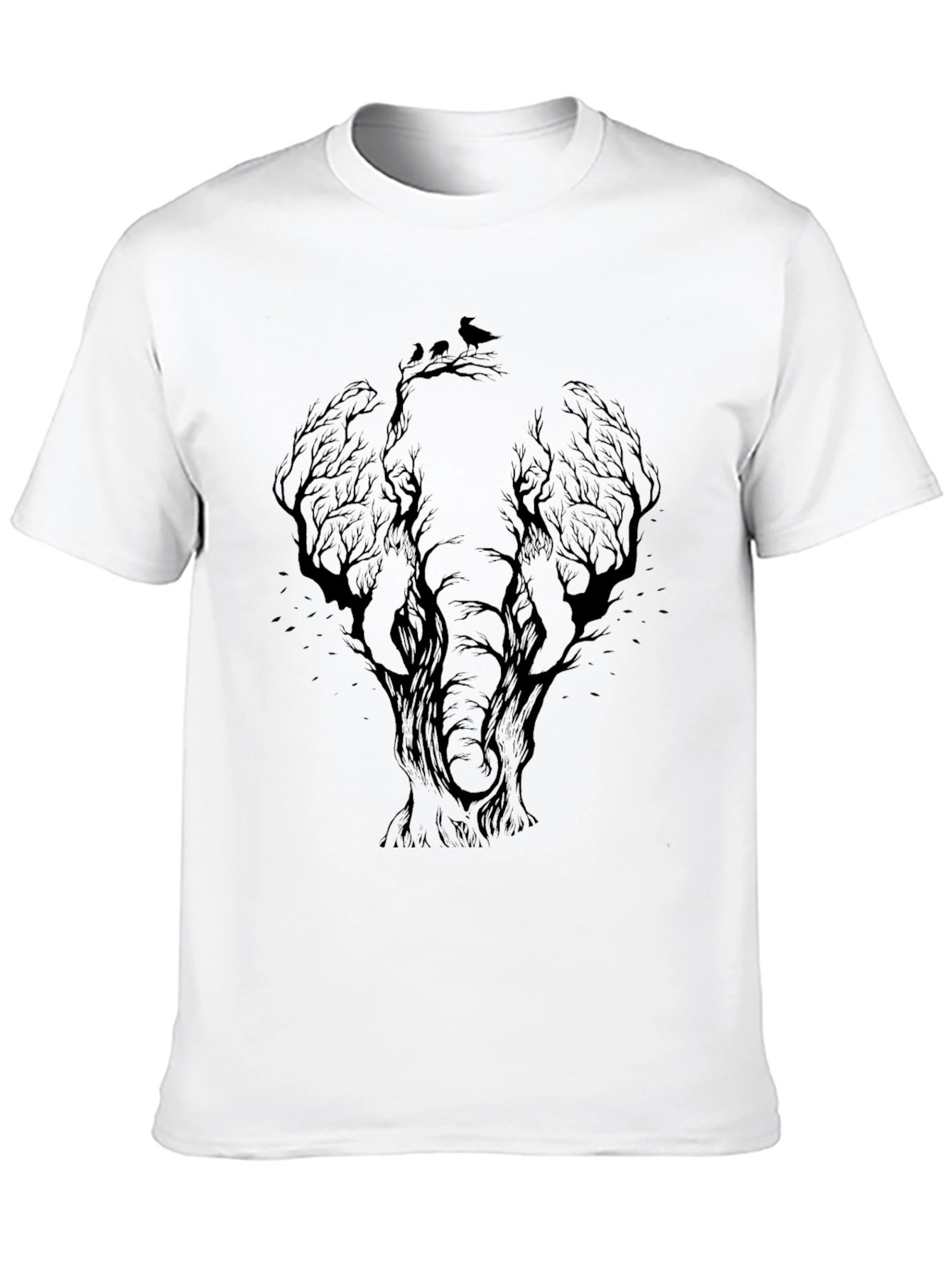 Elephant Tree Silhouette Graphic T-Shirt