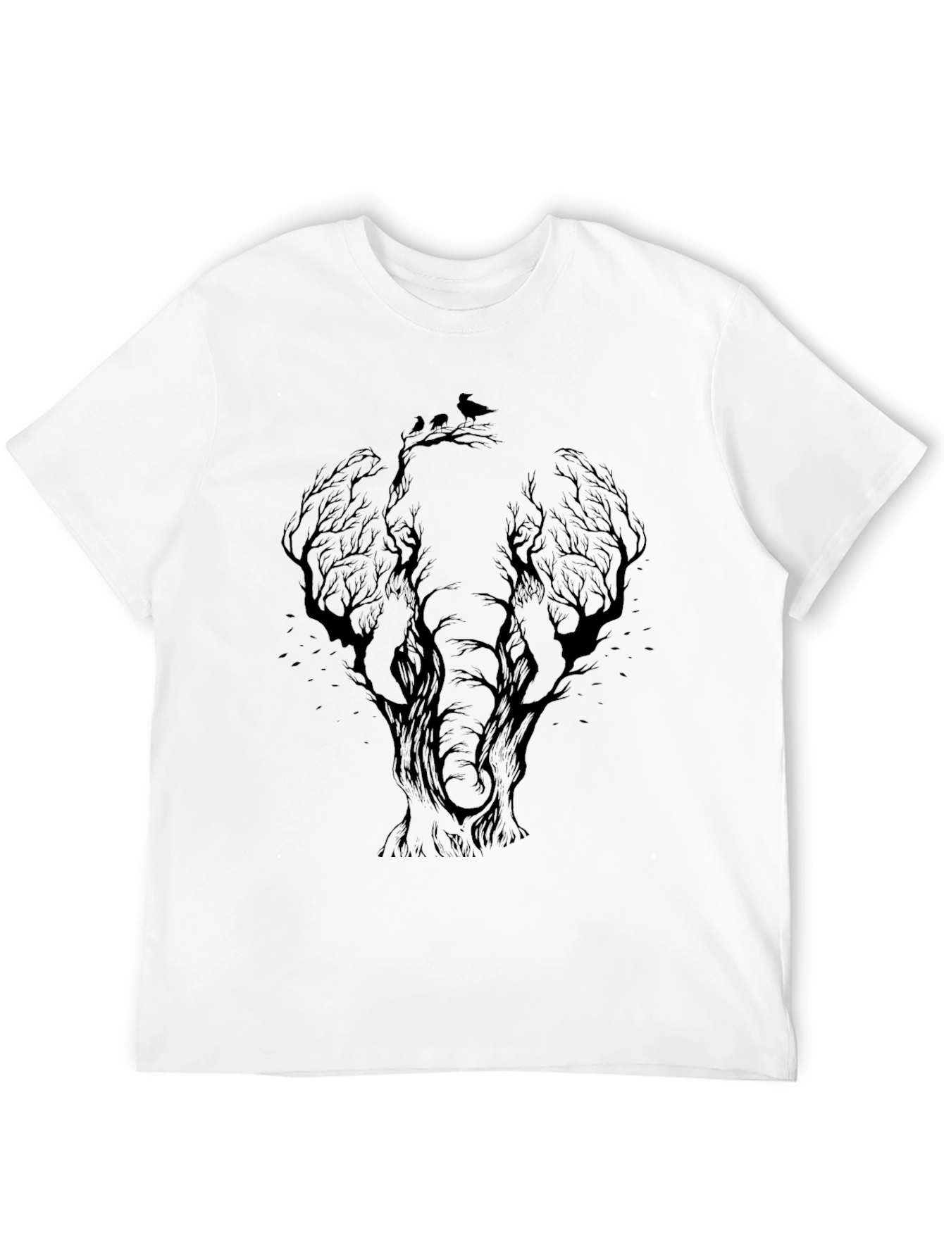 Elephant Tree Silhouette Graphic T-Shirt