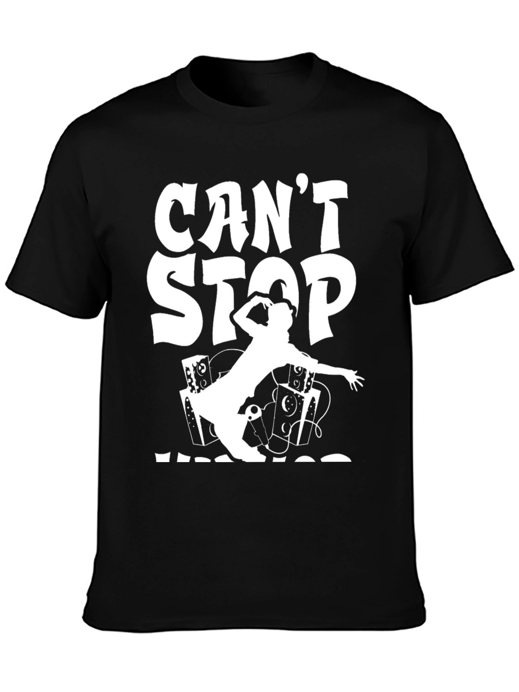 Cant Stop Cheese Black Graphic Tee