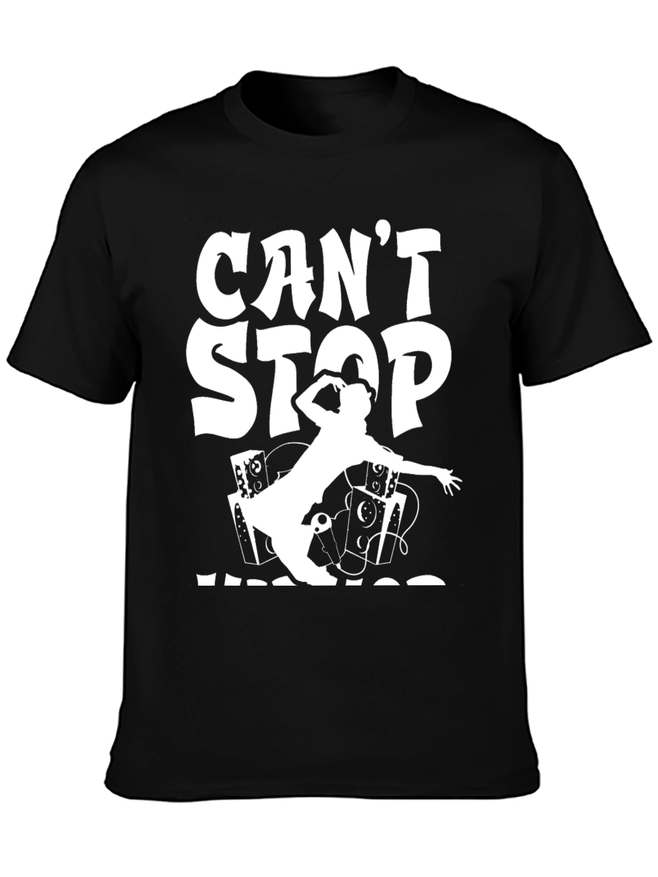 Cant Stop Cheese Black Graphic Tee