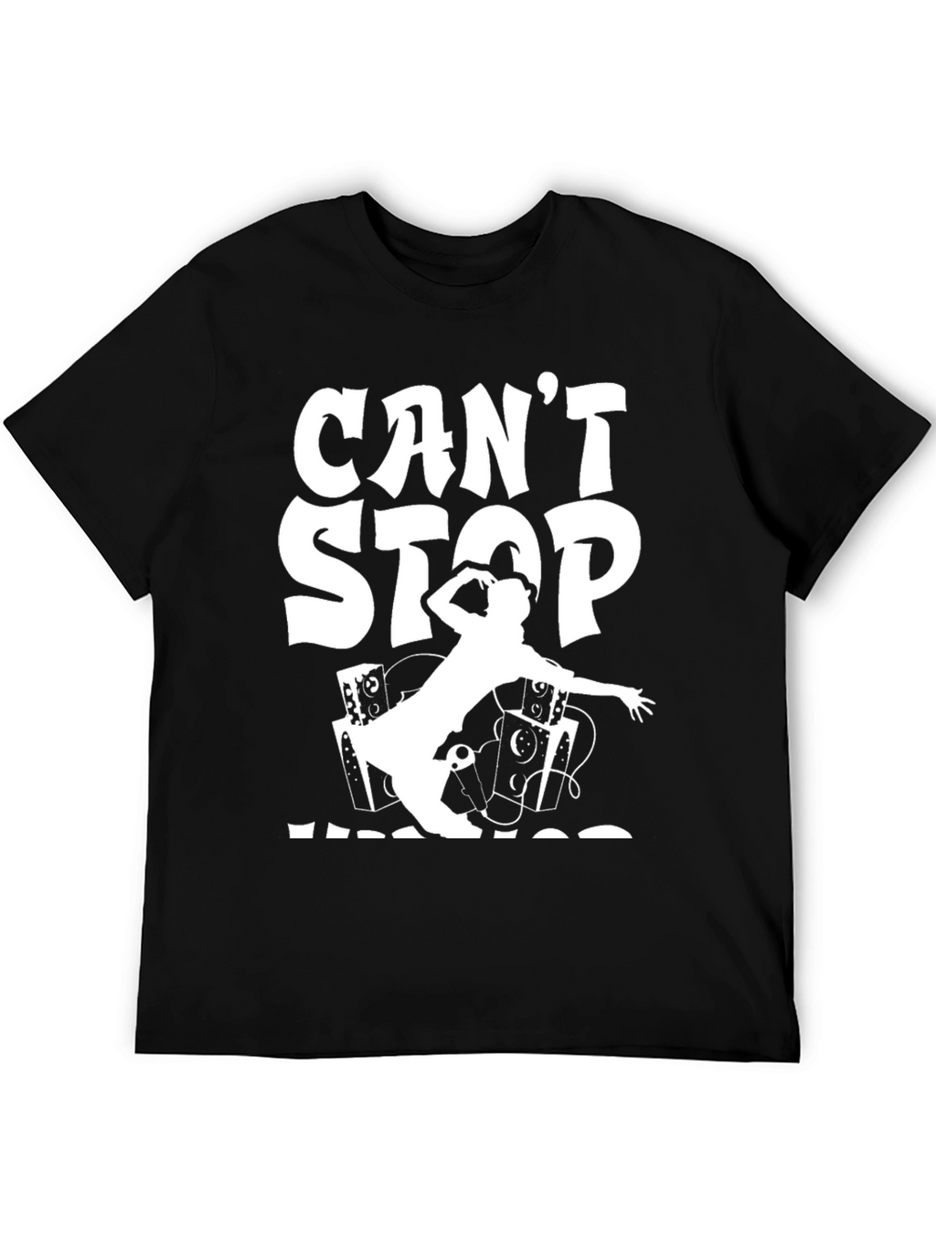 Cant Stop Cheese Black Graphic Tee